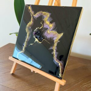 Original Artwork Set  Microgeode "Black amethyst"